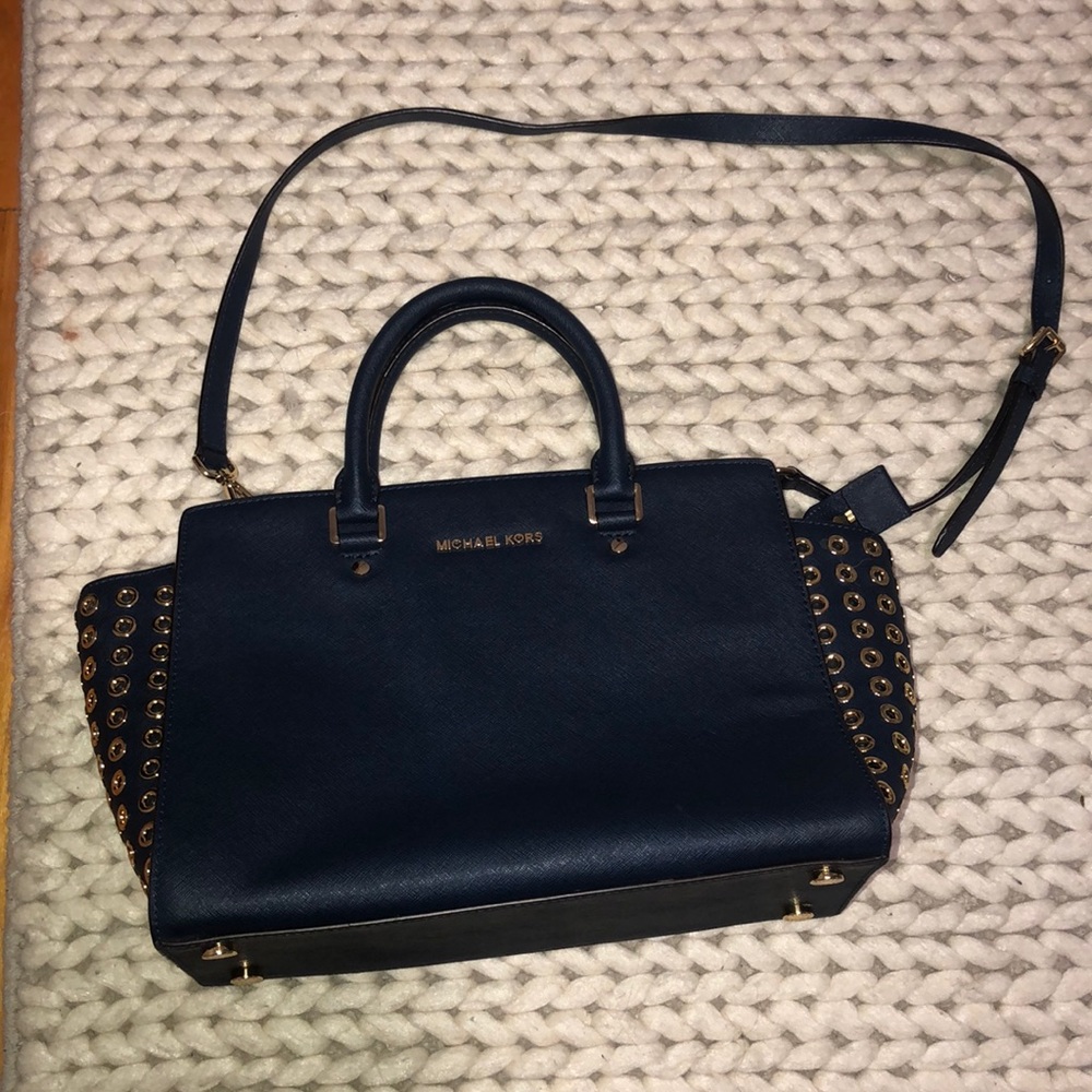 Michael Kors LRG Selma bag navy blue